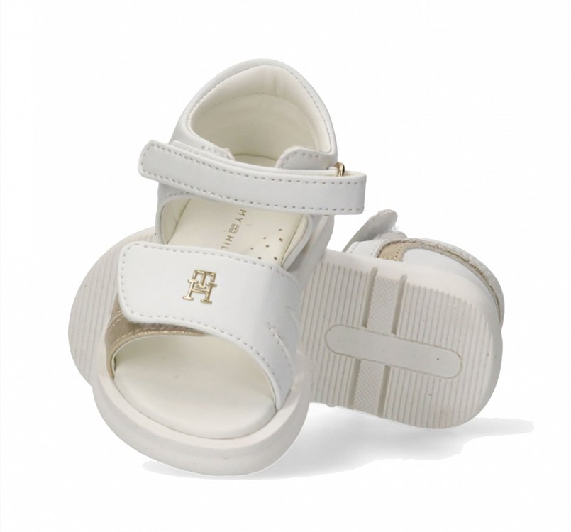 Tommy Hilfiger Kids Πέδιλο Για Κορίτσια T1A2-34273-0326 Λευκό/Χρυσό