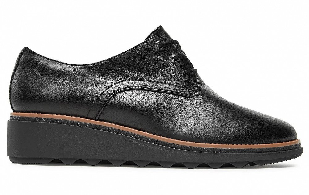 Clarks Γυναικείο Δερμάτινο Παπούτσι Sharon Rae 26175416 Black Leather