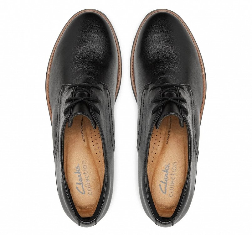 Clarks Γυναικείο Δερμάτινο Παπούτσι Sharon Rae 26175416 Black Leather