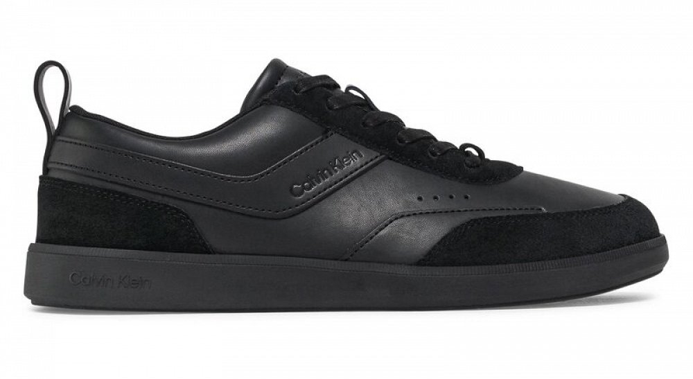 Calvin Klein Low Top Lace Up Lth Mix HM0HM00851 0GJ Triple Black 