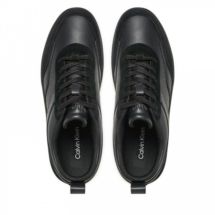 Calvin Klein Low Top Lace Up Lth Mix HM0HM00851 0GJ Triple Black 