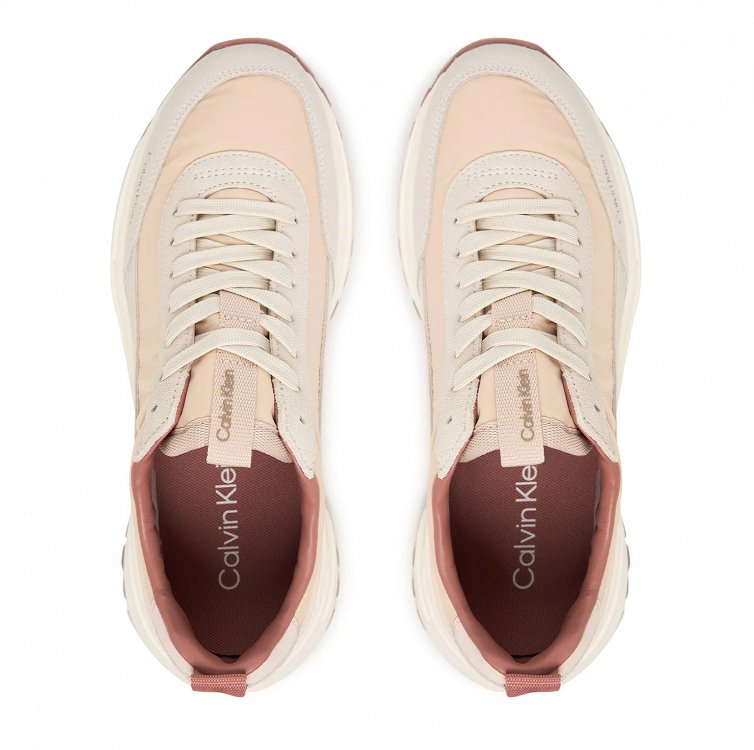 Calvin Klein Γυναικείο Δερμάτινο Sneaker YW0YW02075 0JB Ροζ