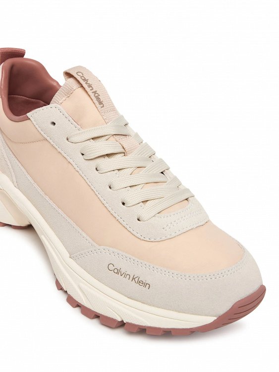 Calvin Klein Γυναικείο Δερμάτινο Sneaker YW0YW02075 0JB Ροζ