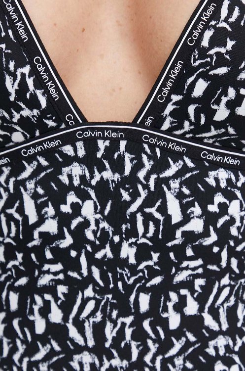 Calvin Klein Plunge One Piece Print KW0KW02076 OGK Animal Black