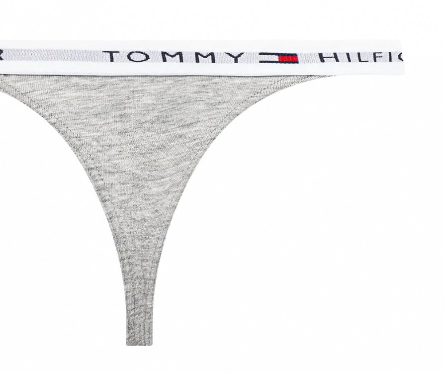 Tommy Hilfiger Σετ 3 Στρίνγκ Τάνγκα UW0UW05757 0WA Γκρι/Μαύρο/Λευκό