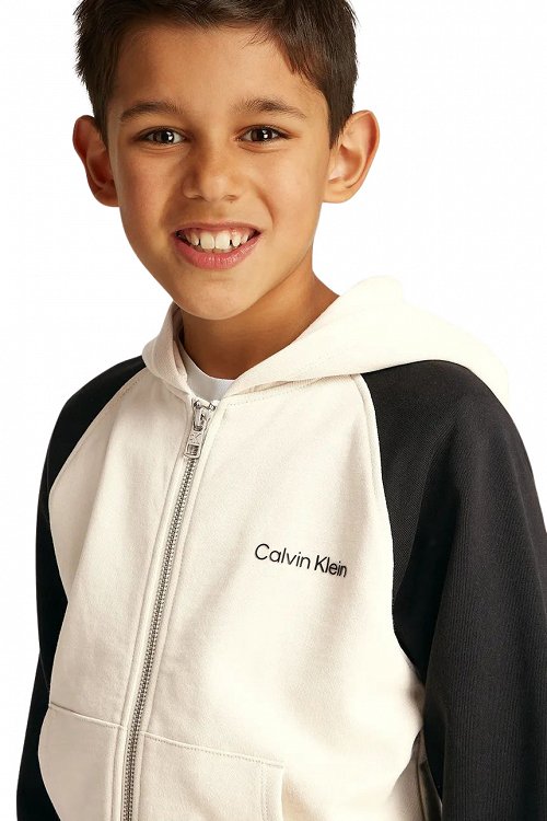 Calvin Klein Παιδική Ζακέτα Για Αγόρια IB0IB02378 CKS Μπεζ