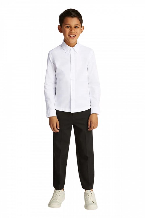 Calvin Klein Παιδικό Πουκάμισο Για Αγόρια IB0IB02392 YAF Λευκό