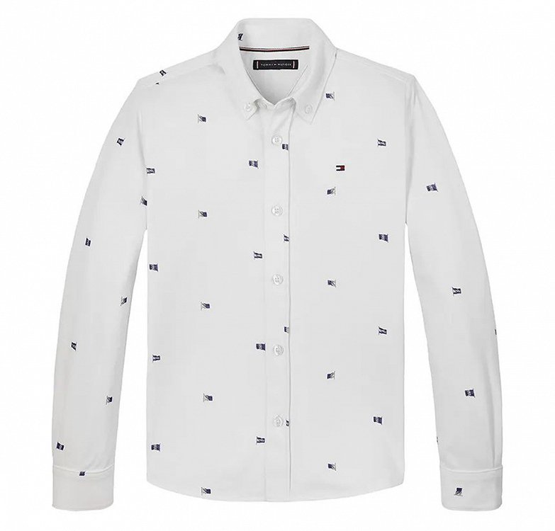 Tommy Hilfiger Παιδικό Πουκάμισο Για Αγόρια KB0KB09594s YBR Λευκό
