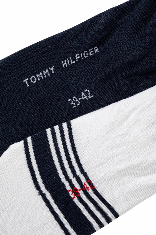 Tommy Hilfiger Σετ 2 Ζευγάρια Κοντές Κάλτσες 701232940 002 Μπλε/Λευκό