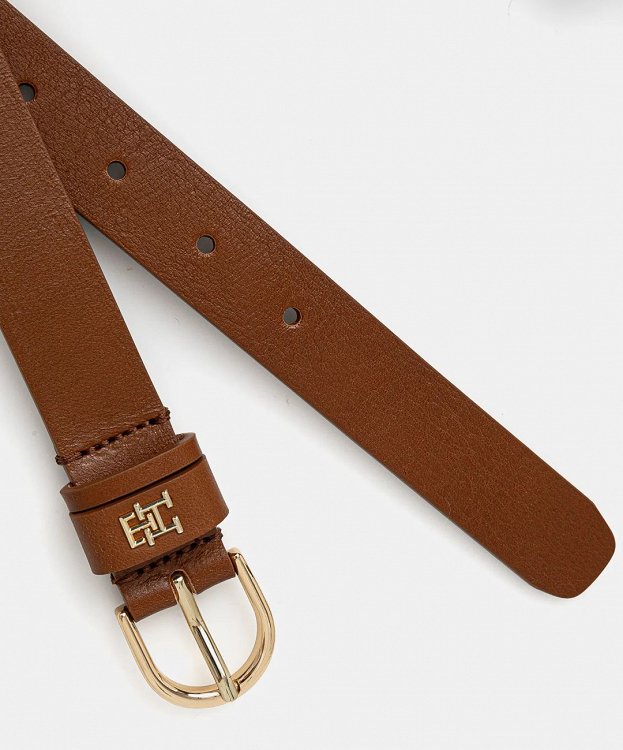 Tommy Hilfiger Γυναικεία Δερμάτινη Ζώνη Essential Effortless 2.5 AW0AW16836 GB8 Ταμπά