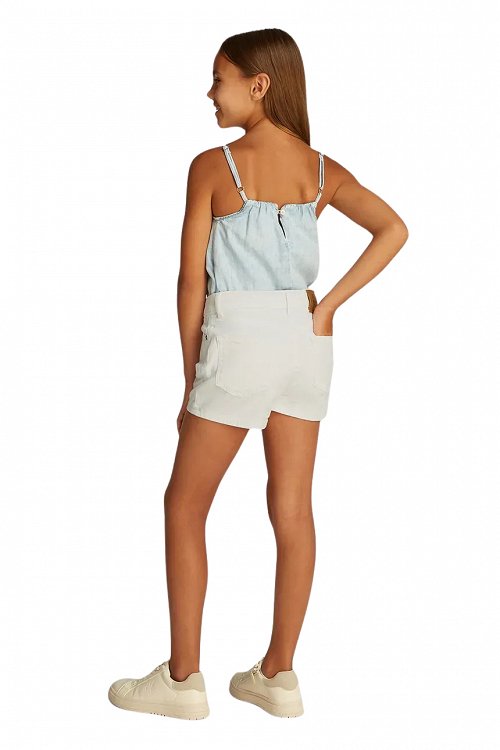 Calvin Klein Παιδικό Τζιν Σορτς Για Κορίτσια IG0IG02889 1CD Λευκό