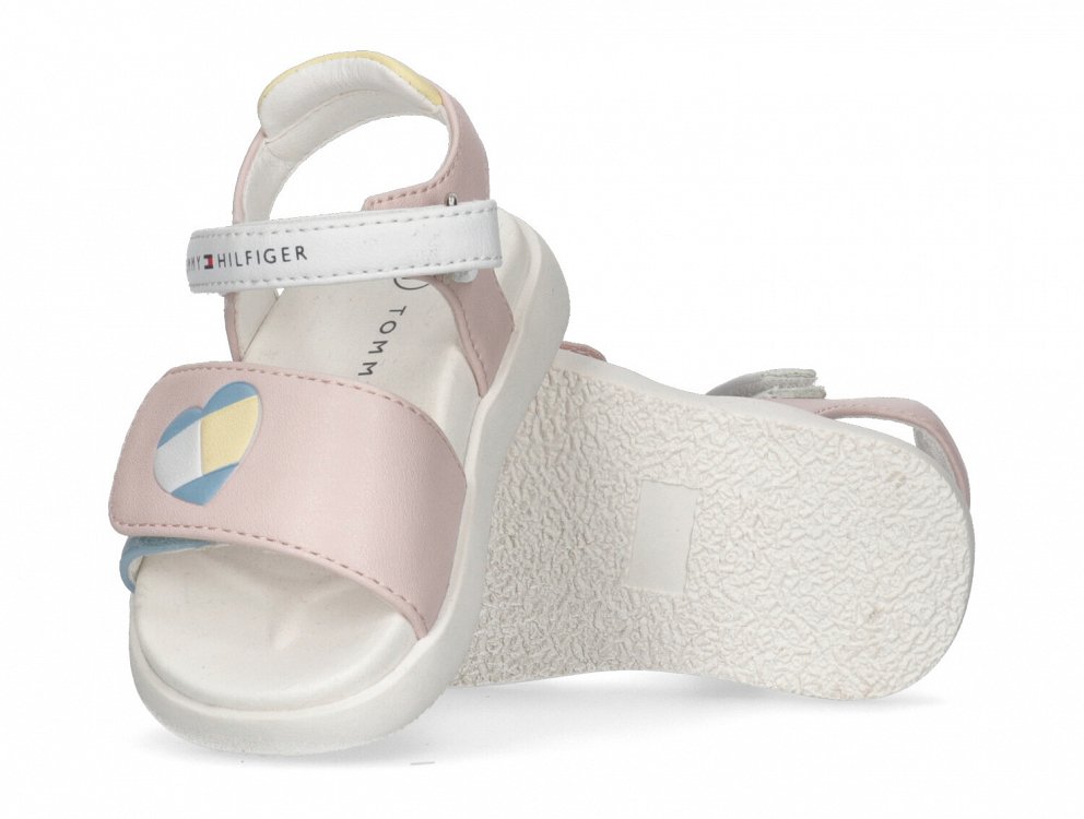 Tommy Hilfiger Kids Heart Print Velcro Sandal T1A2-33233-0326 Y913 Multicolor