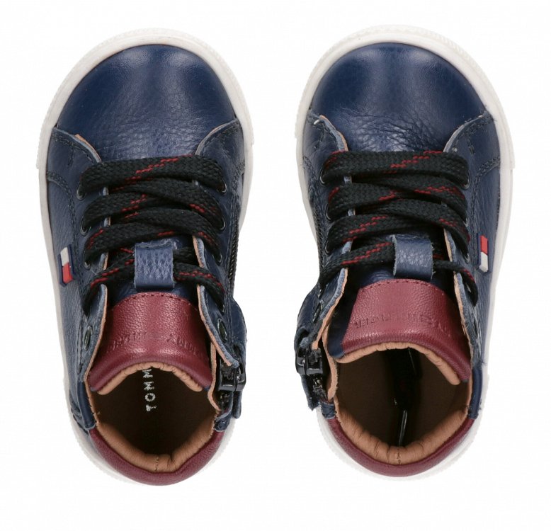 Tommy Hilfiger Kids Δερμάτινο Μποτάκι T1X9-33623-0092 X663 Μπλε