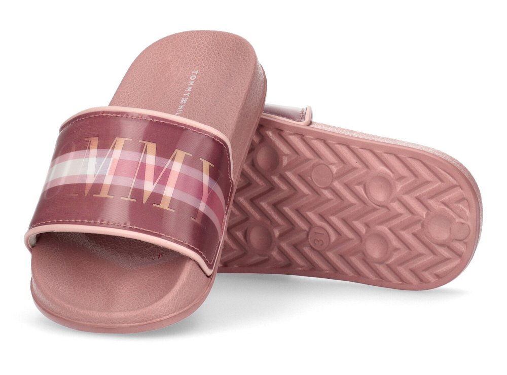 Tommy Hilfiger Kids Holographic Pool Slide T3A0-32198-1172 303 Antique Rose