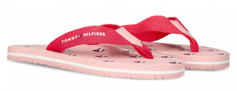 Tommy Hilfiger Flag Print Flip Flop T3A8-33807-0058 912 Ροζ