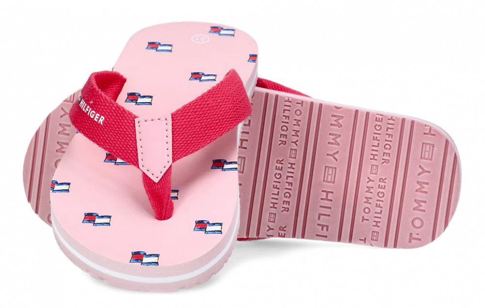 Tommy Hilfiger Flag Print Flip Flop T3A8-33807-0058s 912 Ροζ