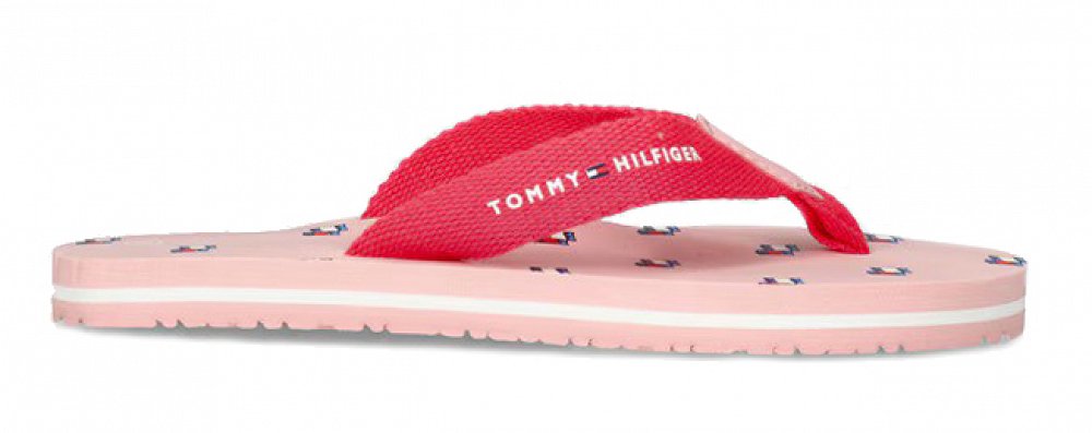 Tommy Hilfiger Flag Print Flip Flop T3A8-33807-0058 912 Ροζ