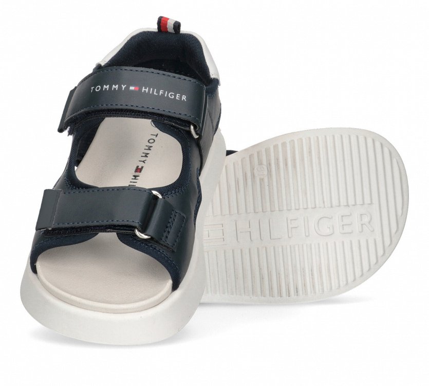 Tommy Hilfiger Kids Flag Velcro Sandal T3B2-32906-1355 800 Blue