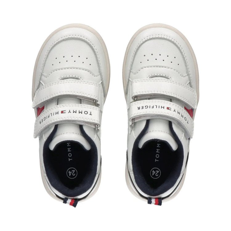 Tommy Hilfiger Kids Low Top Velcro Sneakers T3B9-33101-1355 530 Off White