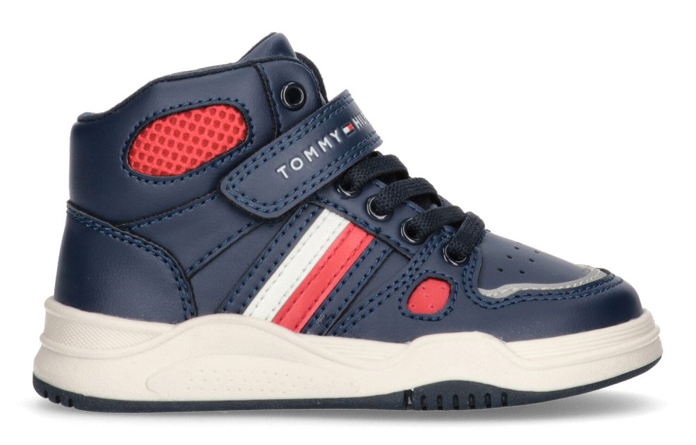 Tommy Hilfiger High Top Lace-Up/Velcro Sneaker T3B9-33107-1355 800 Μπλε