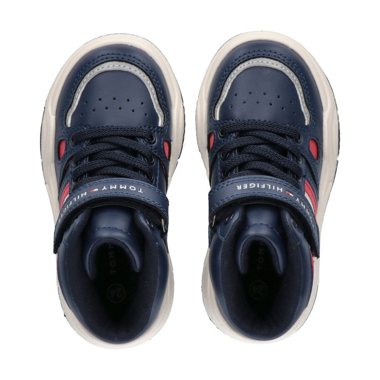 Tommy Hilfiger High Top Lace-Up/Velcro Sneaker T3B9-33107-1355 800 Μπλε