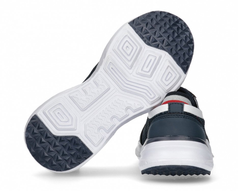 Tommy Hilfiger Kids Stripes Low Cut Lace-Up Sneaker T3B9-33395-1697 800 Blue