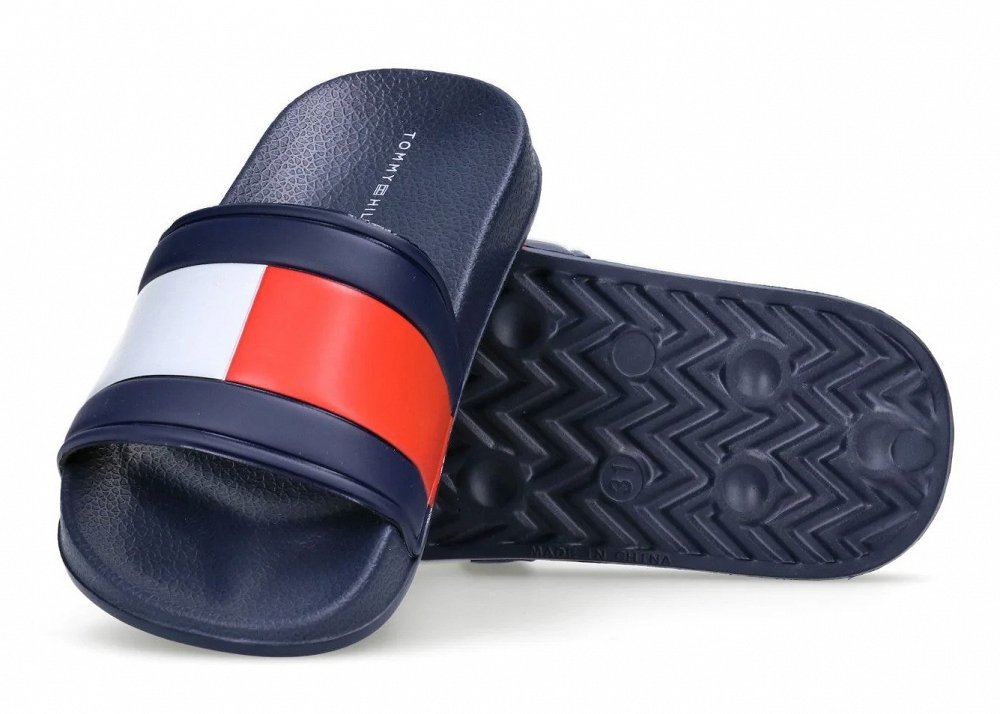 Tommy Hilfiger Pool Slide Παντόφλα T3X0-33915-1172 800 Μπλε