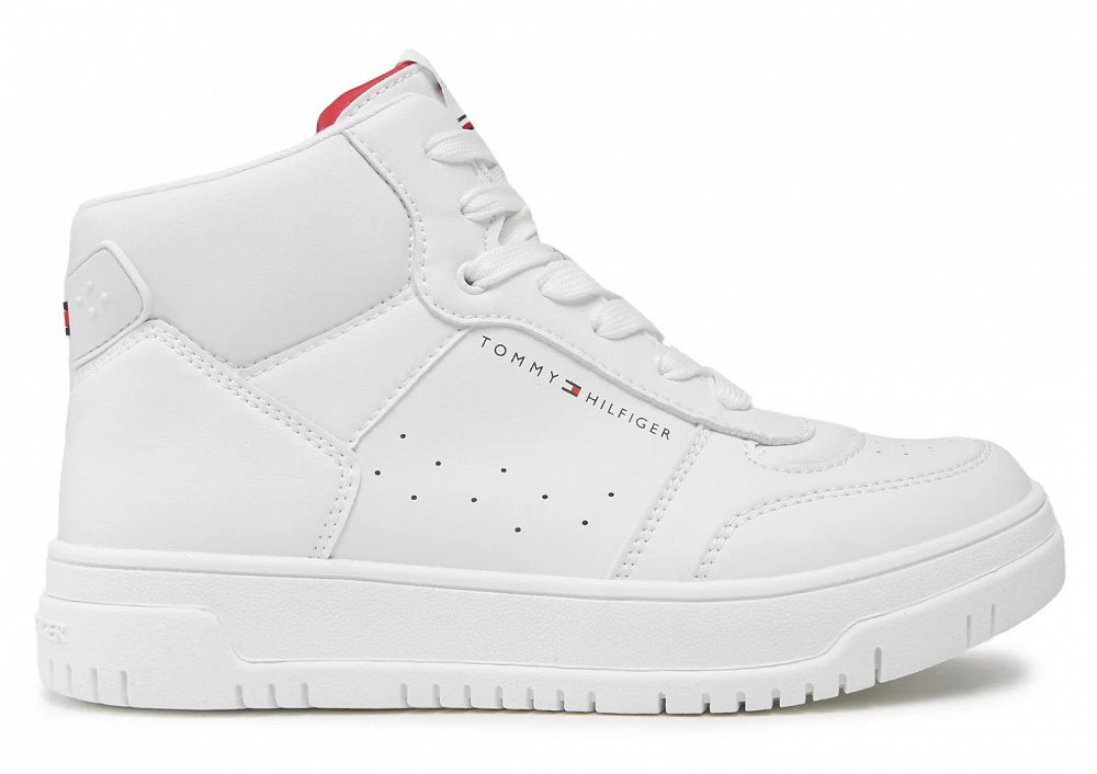 Tommy Hilfiger High Top Lace Sneaker T3X9-33122-1355 530 White