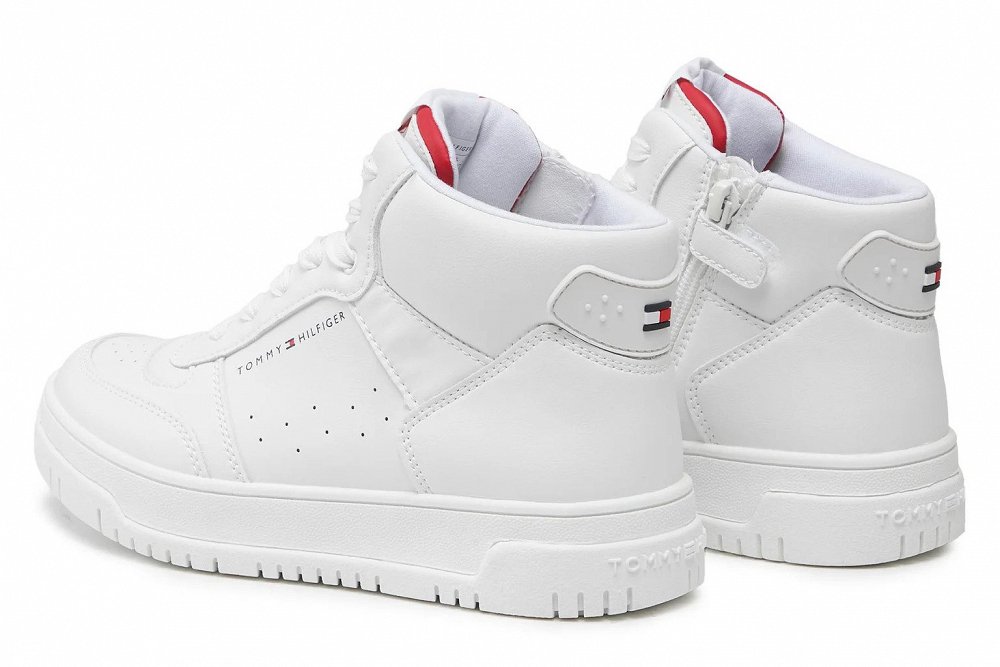 Tommy Hilfiger High Top Lace Sneaker T3X9-33122-1355 530 White