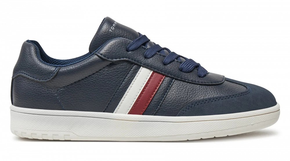Tommy Hilfiger Stripes Low Cut Lace-Up Sneaker T3X9-33645-1269 800 Μπλε