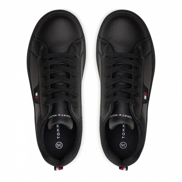 Tommy Hilfiger Low Cut Lace-Up Sneaker T3X9-33646-1452 999 Μαύρο