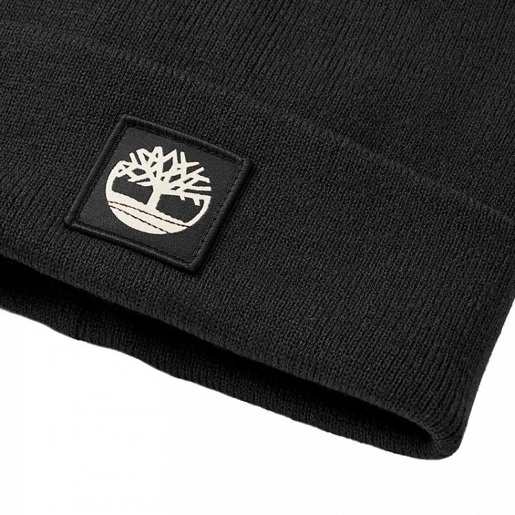 Timberland Tonal Patch Beanie A61BX 001 Μαύρο