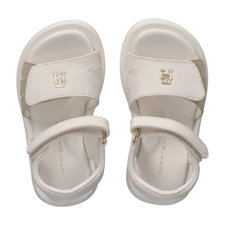 Tommy Hilfiger Kids Πέδιλο Για Κορίτσια T1A2-34274-0326 Λευκό/Χρυσό