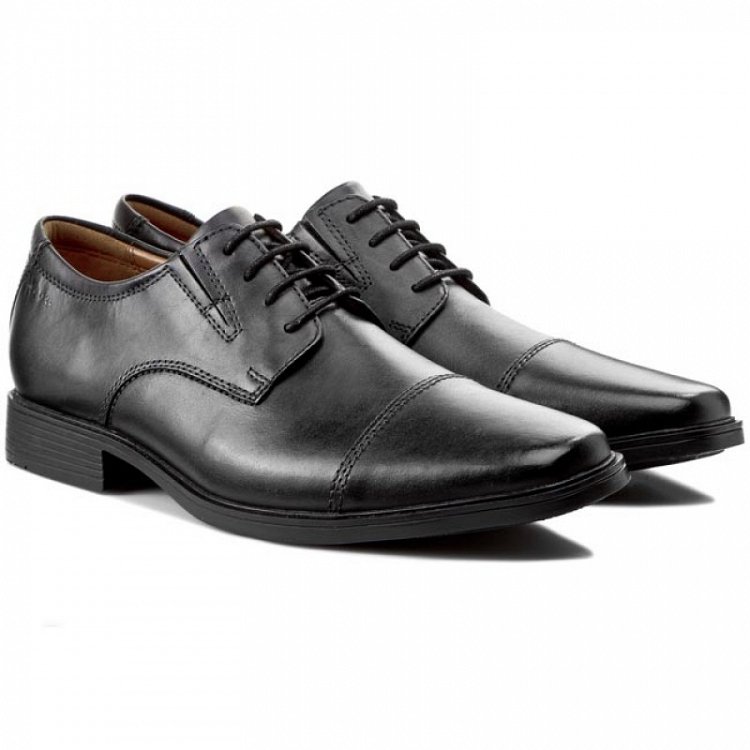 Clarks Tilden Cap 26110309 Black Leather