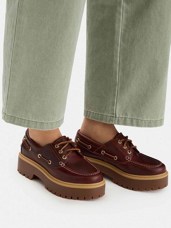 Timberland Γυναικεία Loafers Stone Street Boat TB0A2QDMD571 Καφέ