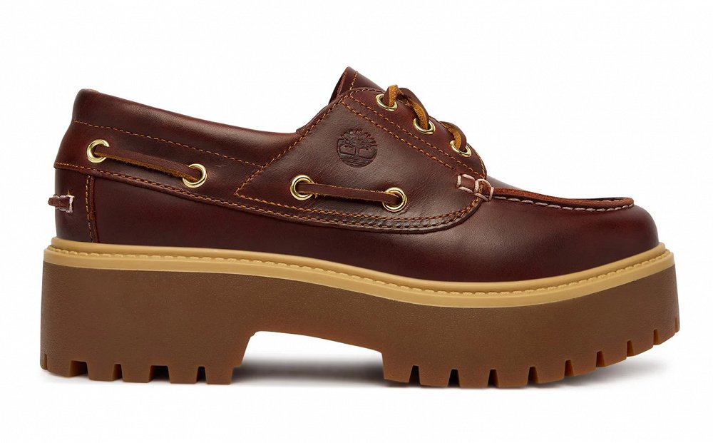 Timberland Γυναικεία Loafers Stone Street Boat TB0A2QDMD571 Καφέ