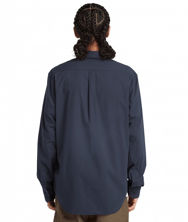 Timberland Ανδρικό Πουκάμισο Stretch Poplin A6GRH 433 Μπλε