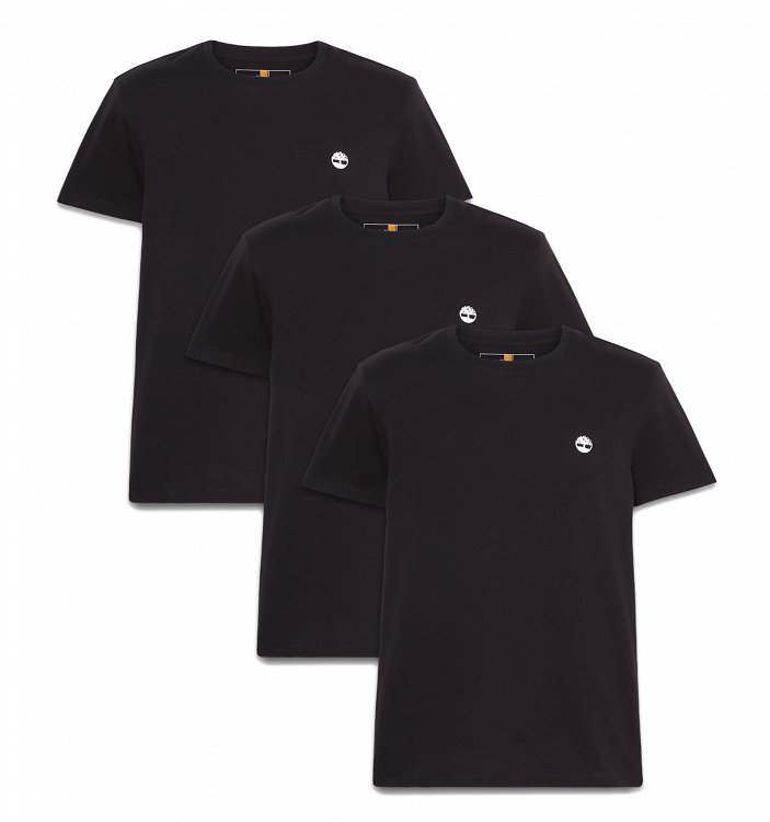 Timberland Σετ 3 Ανδρικά T-Shirt A6GH1 001 Μαύρο