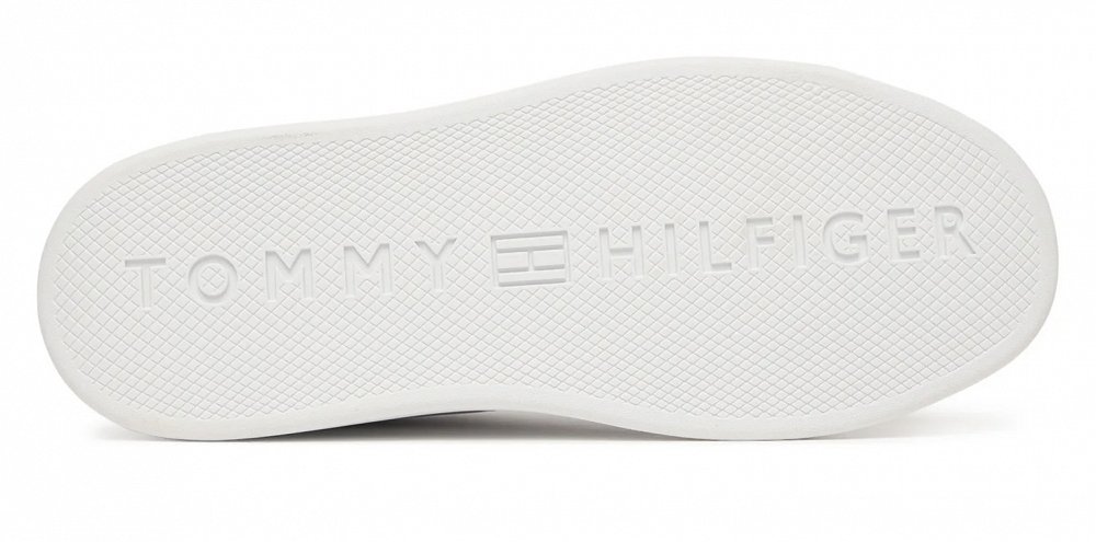 Tommy Hilfiger Γυναικείο Δερμάτινο Sneaker FW0FW08948 YBS Λευκό