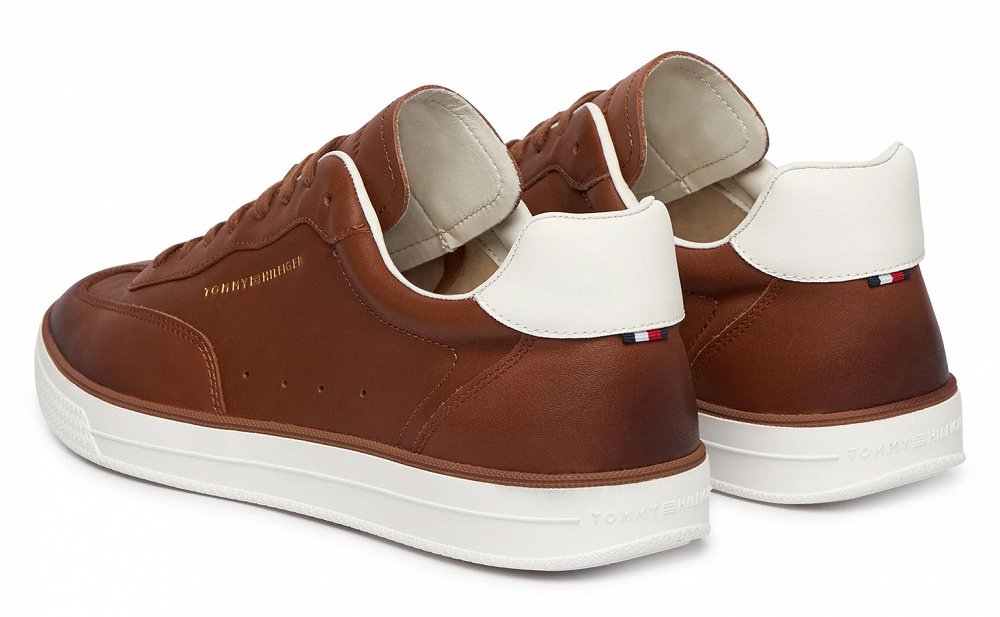 Tommy Hilfiger Ανδρικό Δερμάτινο Sneaker FM0FM05870 GU9 Ταμπά