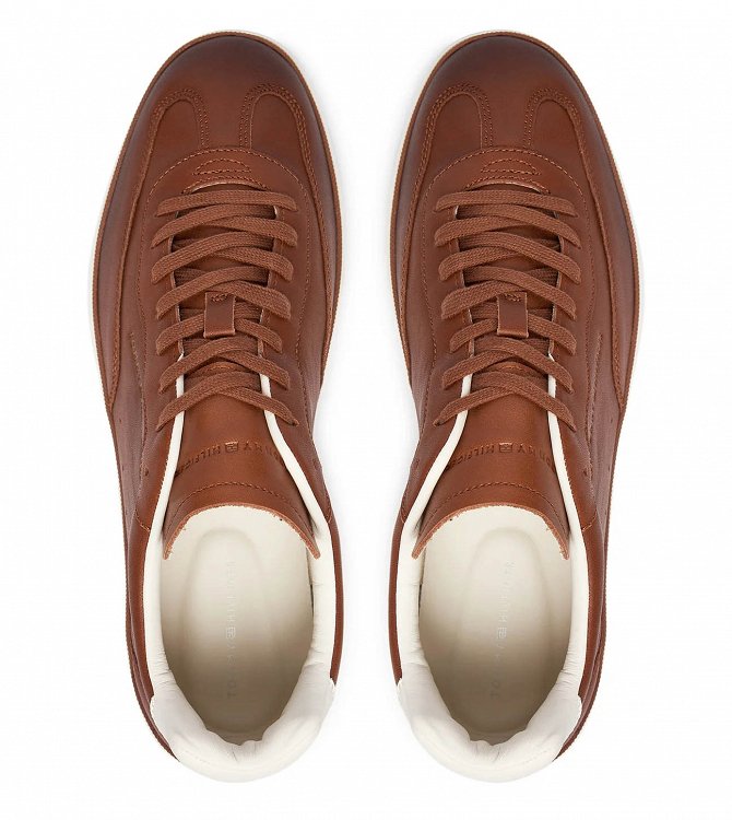 Tommy Hilfiger Ανδρικό Δερμάτινο Sneaker FM0FM05870 GU9 Ταμπά