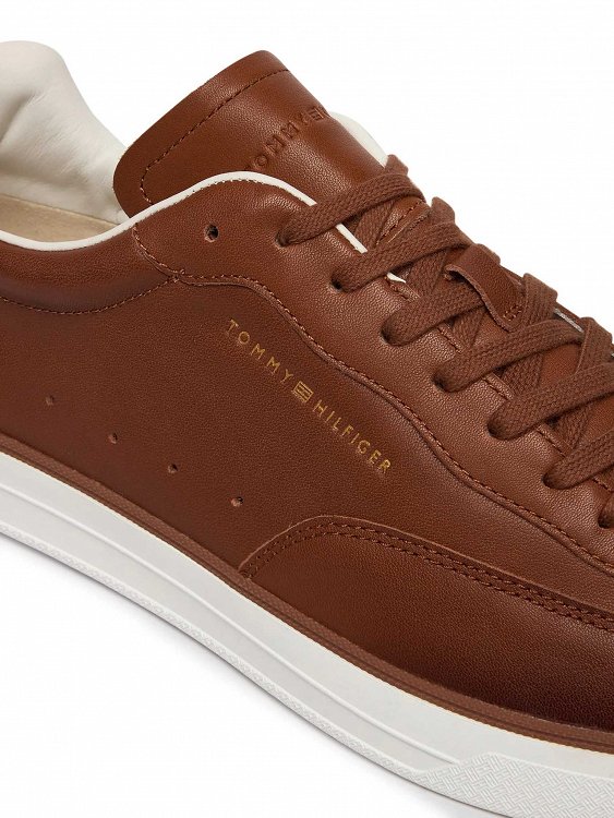 Tommy Hilfiger Ανδρικό Δερμάτινο Sneaker FM0FM05870 GU9 Ταμπά