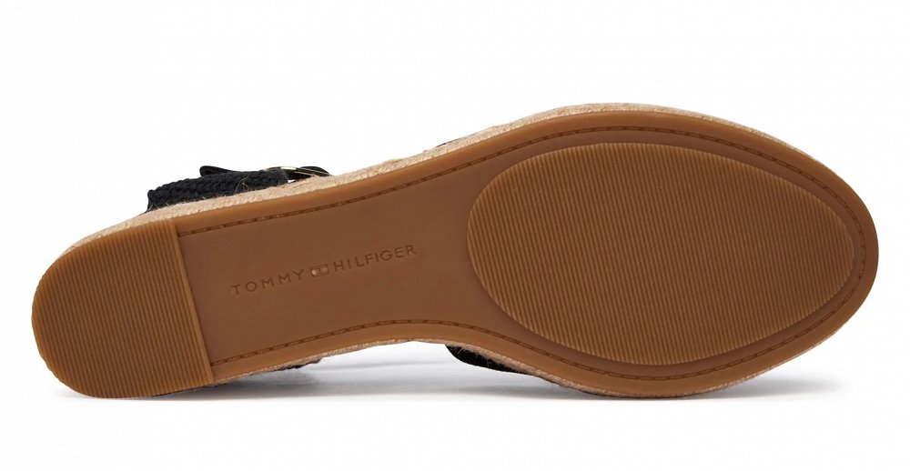 Tommy Hilfiger Εσπαντρίγιες Mid Wedge Espad Closed Toe FW0FW09233 BDS Μαύρο