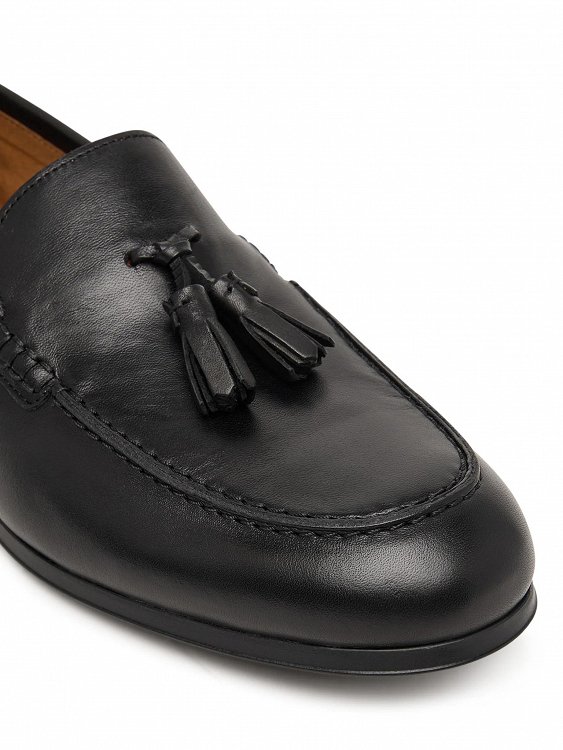 Tommy Hilfiger Ανδρικό Δερμάτινο Loafer FM0FM05891 BDS Μαύρο