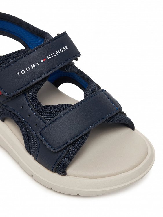 Tommy Hilfiger Kids Velcro Sandal T1B2-34386-1591 Μπλε