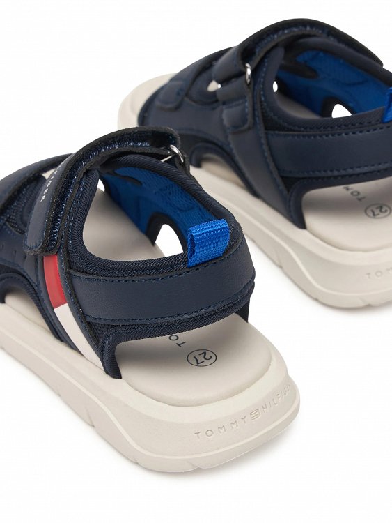Tommy Hilfiger Kids Velcro Sandal T1B2-34386-1591 Μπλε