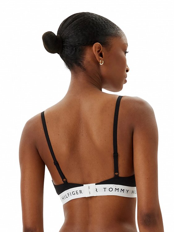 Tommy Hilfiger Σουτιέν Bralette UW0UW06040 BDS Μαύρο