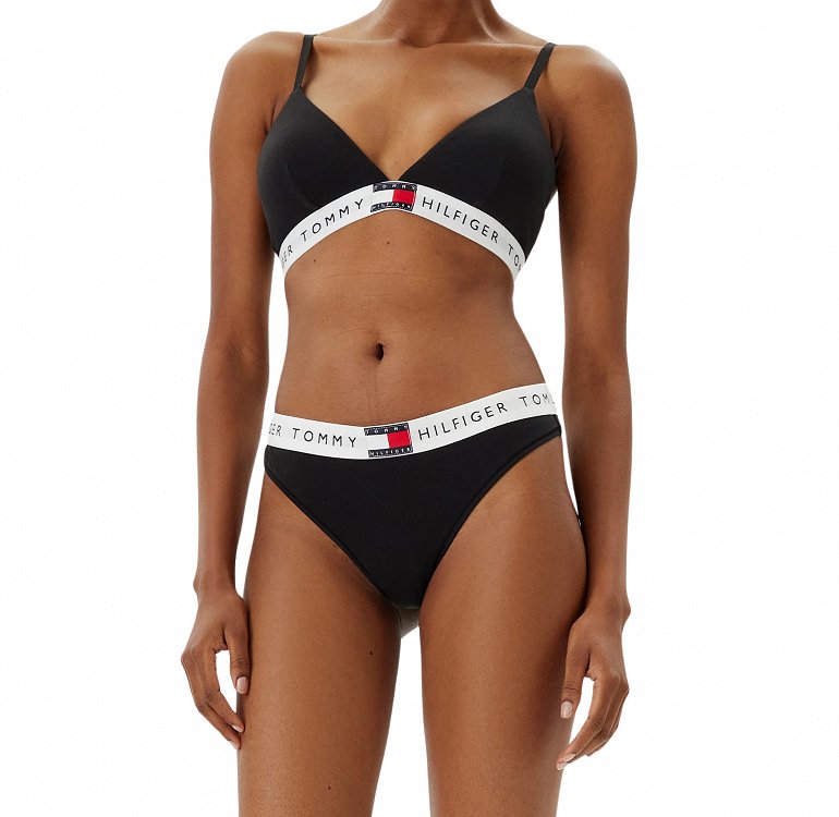 Tommy Hilfiger Σουτιέν Bralette UW0UW06040 BDS Μαύρο