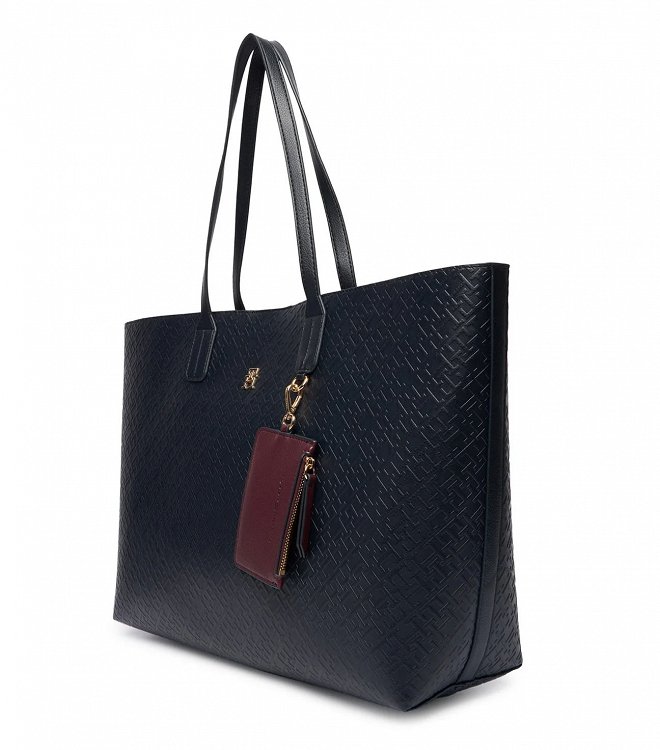 Tommy Hilfiger Τσάντα Th Icon Tote Mono AW0AW18174 DW6 Μπλε