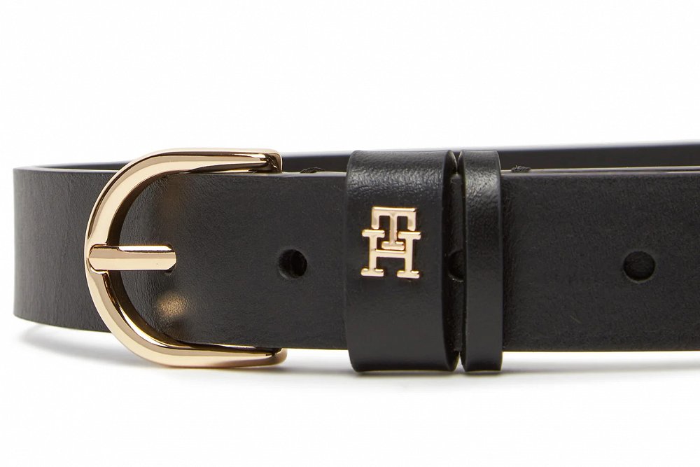 Tommy Hilfiger Γυναικεία Δερμάτινη Ζώνη Essential Effortless 2.5 AW0AW16836 BDS Μαύρο